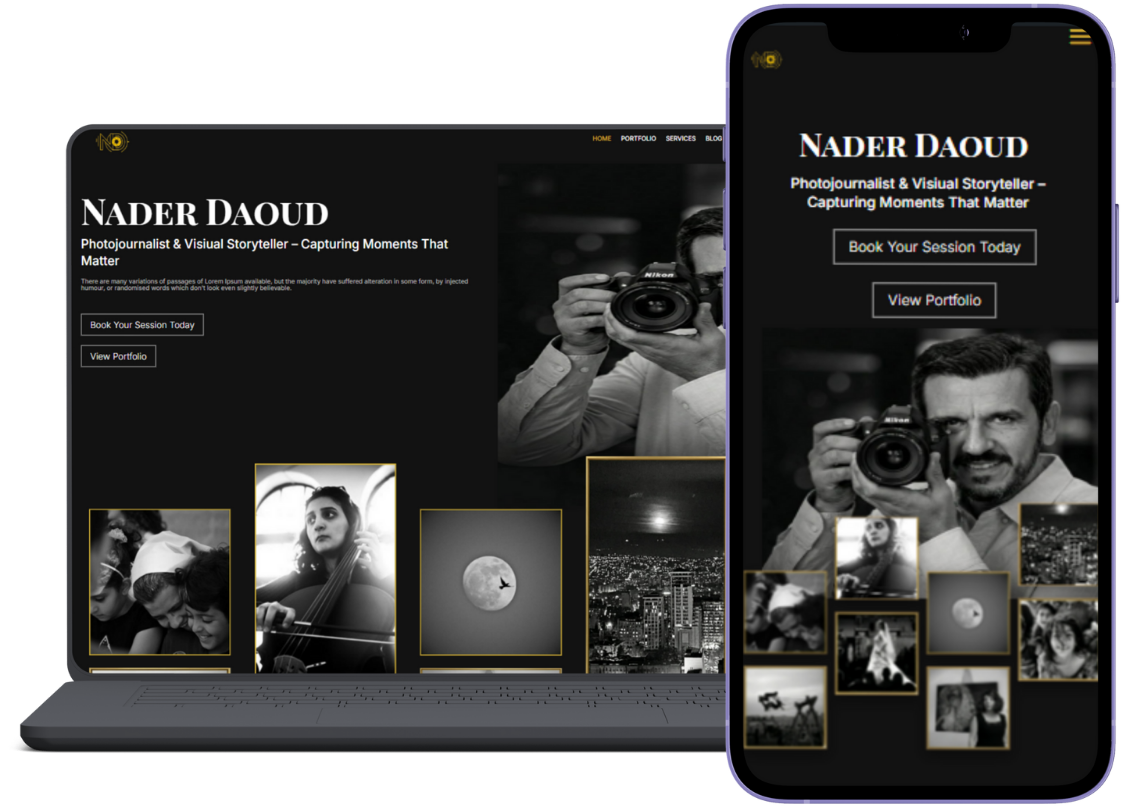 Nader Daoud Website Mockup